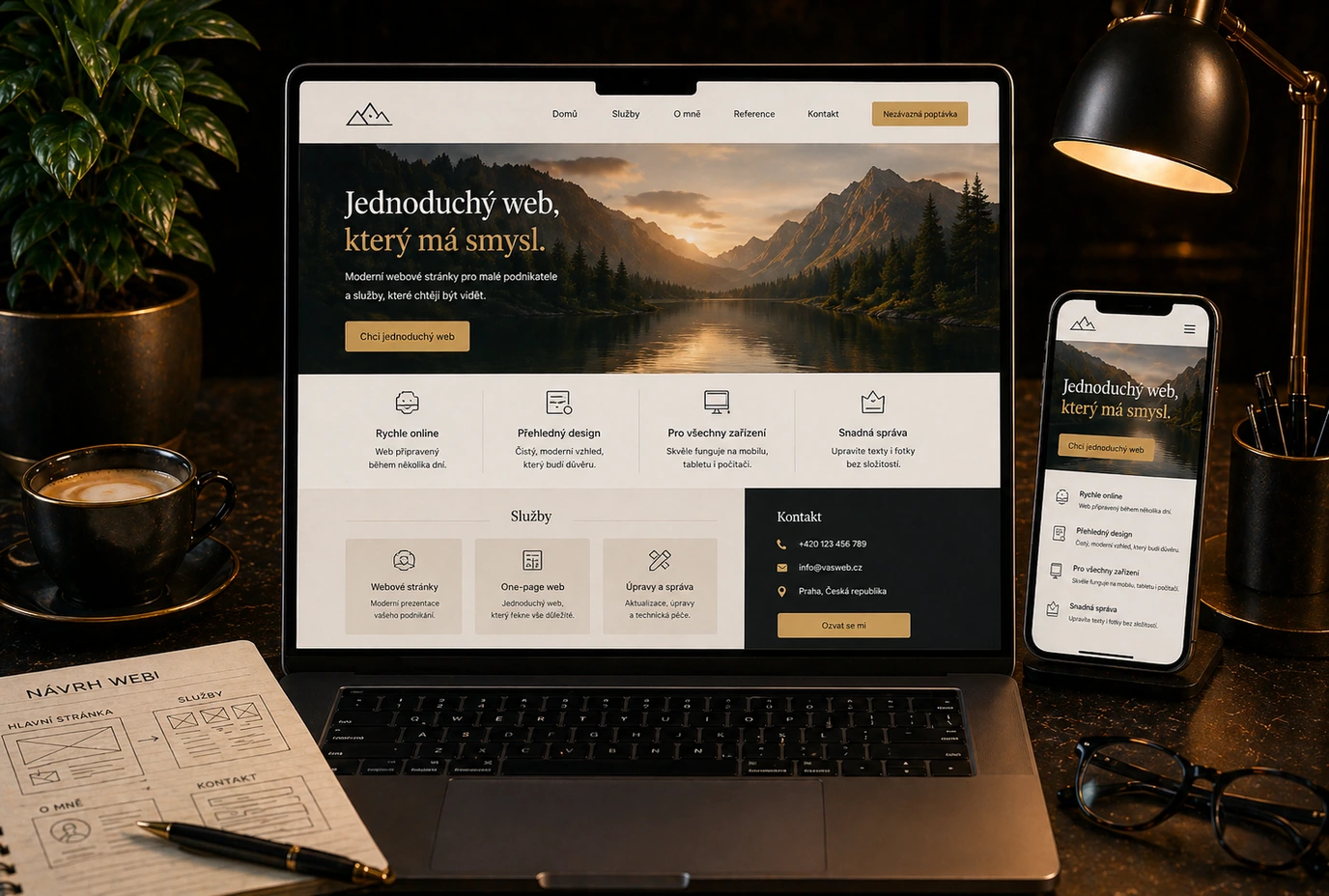 Ukázka jednoduchého webu Start pro služby a jednotlivce
